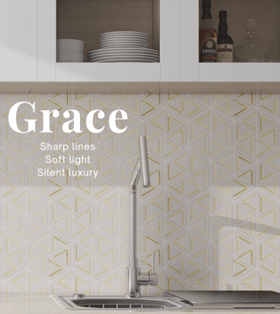 โมเสคหินอ่อน TIMELESS TILES รุ่น GRACE 35X31 ซม. สีขาว_2